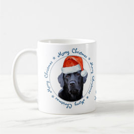 Caneca De Café Feliz Natal Cachorro Bonito Retriever Black Labrad