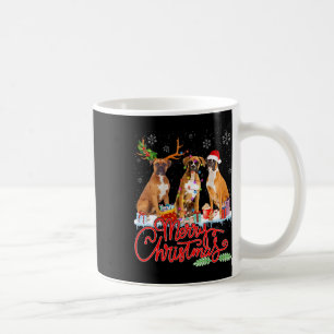 Caneca De Café Feliz Natal Cachorro Papais noeis Reindeer Light X