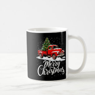 Caneca De Café Feliz Natal Caminhão Vermelho Família Combinando N