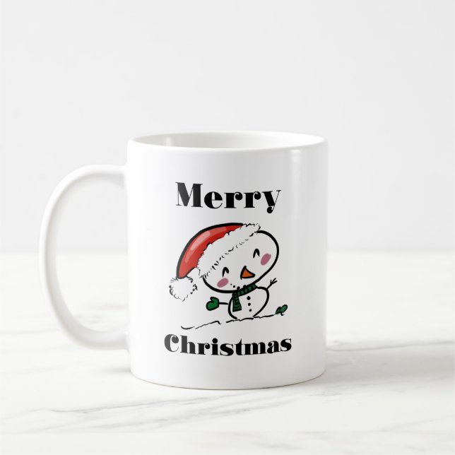 Caneca De Café Feliz Natal Cantando Pássaro (Esquerda)