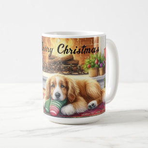 Caneca De Café Feliz Natal Cão Feriado Mug