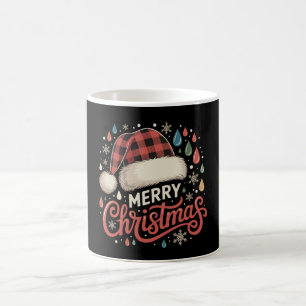 Caneca De Café Feliz Natal Chapéu do Papai Noel Natal Férias em F