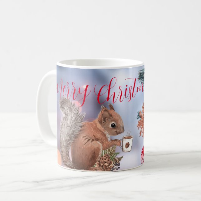 Caneca De Café Feliz Natal Clássico Mug (Frente Esquerda)