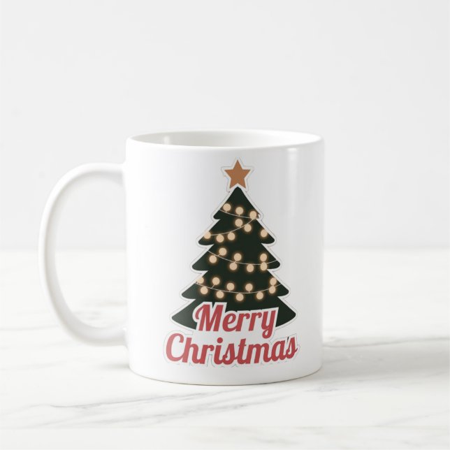 Caneca De Café Feliz Natal Clássico Mug: Novo Modelo Festivo (Esquerda)