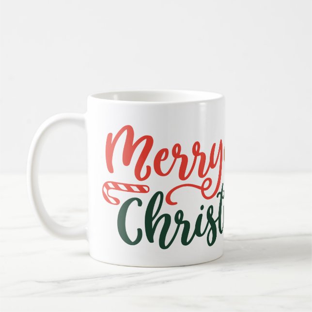 Caneca De Café Feliz Natal com Candy Cane Mug - Natal Festivo (Esquerda)