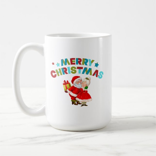 Caneca De Café Feliz Natal com Papai Noel (Esquerda)