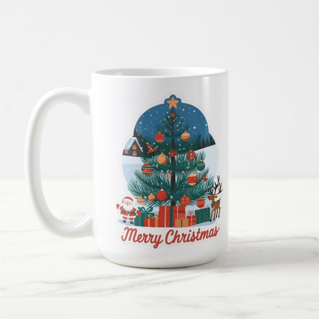 Caneca De Café Feliz Natal Combo Mug: Novo modelo alegre (Esquerda)