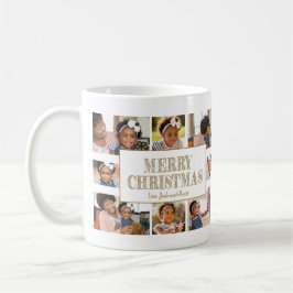 Caneca De Café Feliz Natal Crie Sua Própria Colagem de Fotos 8