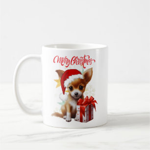 Caneca De Café Feliz Natal - Cute Puppy -