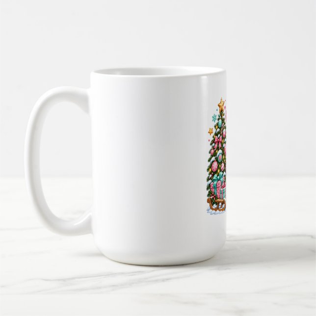 Caneca De Café Feliz Natal Dachshund (Esquerda)