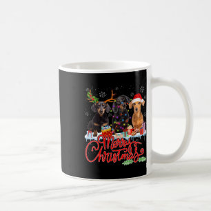 Caneca De Café Feliz Natal Dachshund Dogs Papais noeis Reindeer L