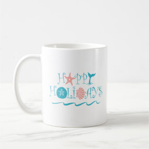 Caneca De Café Feliz Natal de Seashell Beach