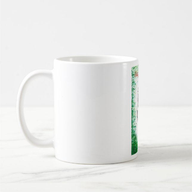 Caneca De Café Feliz Natal do cirurgião arborista Chainsaw. (Esquerda)