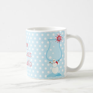 Caneca De Café Feliz Natal do cocktail do boneco de neve do Natal