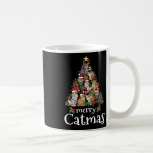 Caneca De Café Feliz Natal do Gato Diversão Mãe Gato Pai Gato Nat