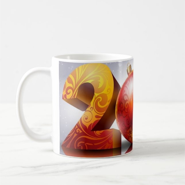 Caneca De Café Feliz Natal e Ano Novo (Esquerda)