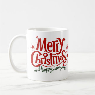 Caneca De Café feliz natal e feliz ano novo