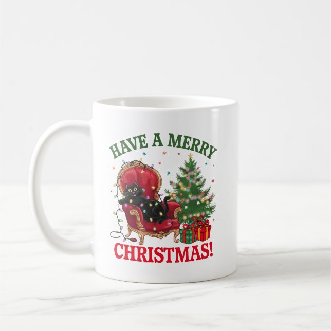 Caneca De Café Feliz Natal e Feliz ano novo | Férias Festivas (Esquerda)
