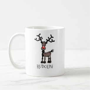 Caneca De Café Feliz Natal e Stressmas com Rudolph