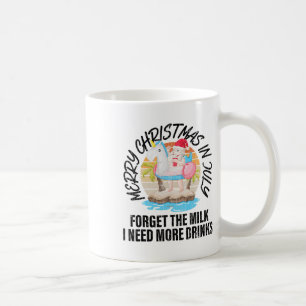 Caneca De Café Feliz Natal Em Julho Divertido Santa Havaiano Prai