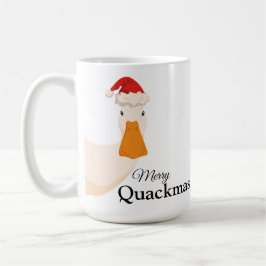 Caneca De Café Feliz Natal engraçado humor bonitinho Pato minimal