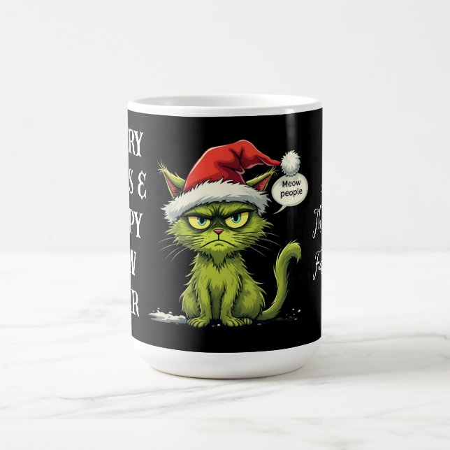 Caneca De Café Feliz Natal "Ew Pessoas" Amantes de Gato Feliz (Centro)