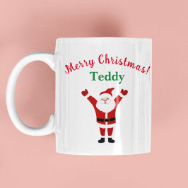Caneca De Café Feliz Natal Feliz Nome do Papai Noel