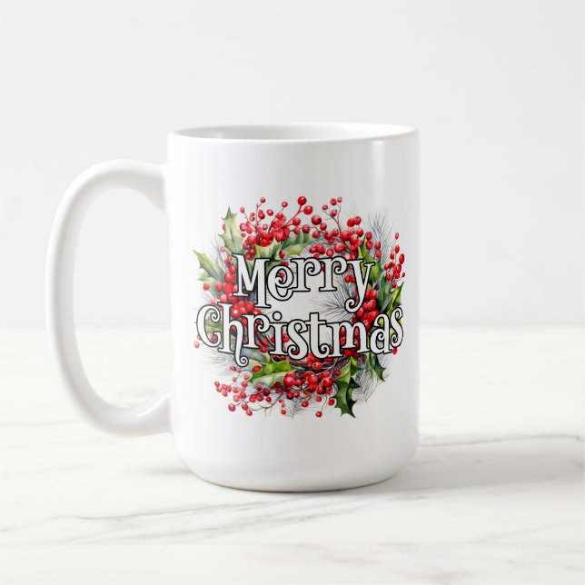 Caneca De Café Feliz Natal | Feriados felizes (Esquerda)