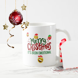 Caneca De Café Feliz Natal Foi Engraçado EMOJI