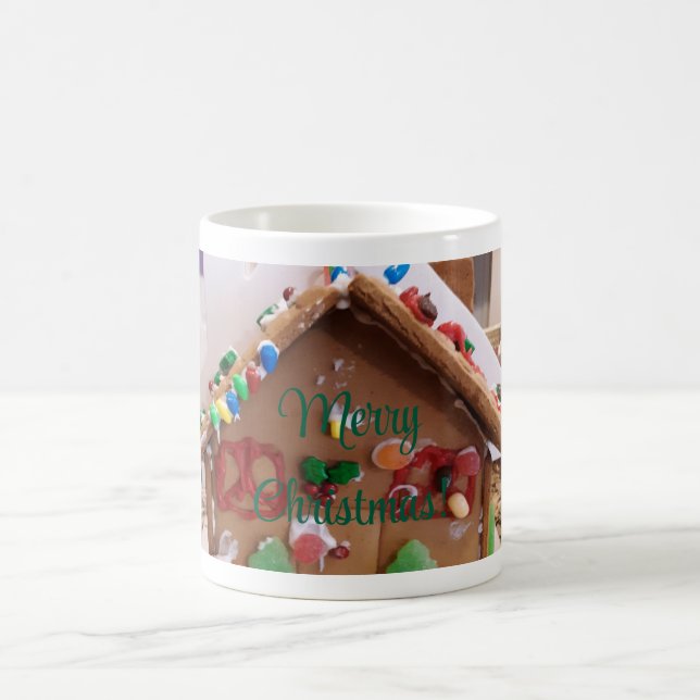 Caneca De Café Feliz Natal Ginger Bread House Mug (Centro)