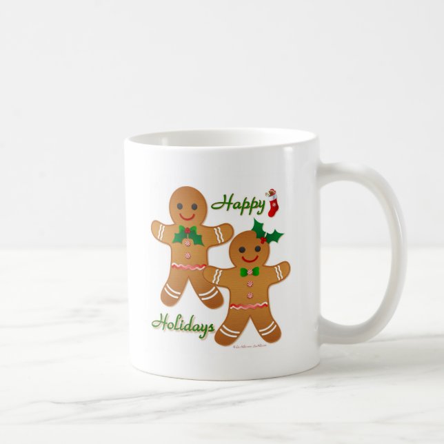 Caneca De Café Feliz Natal Gingercake Man Boy (Direita)