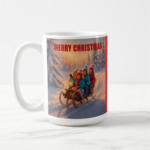 CANECA DE CAFÉ FELIZ NATAL GRANDE HOMEM DE NEVE CENA DE INVERNO