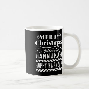 Caneca De Café Feliz Natal Hanukkah Feliz Kwanzaa 11