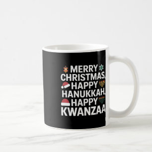 Caneca De Café Feliz Natal Hanukkah Feliz Kwanzaa 15