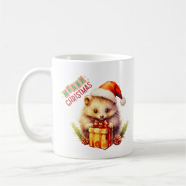 Caneca De Café Feliz Natal Hedgehog