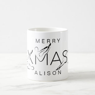 Caneca De Café Feliz Natal - Instrutor Gift Tags T-Shi