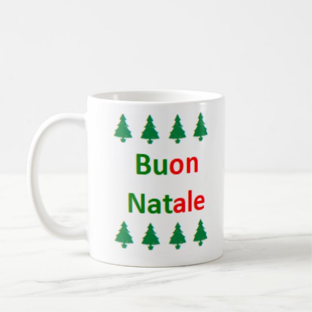 Caneca De Café feliz natal italiano (Esquerda)