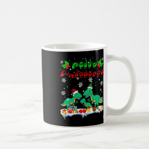 Caneca De Café Feliz Natal - Linguagem de Sinais T-rex do Xmas T-