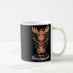 Caneca De Café Feliz Natal Luzes de Árvore do Mose de Natal