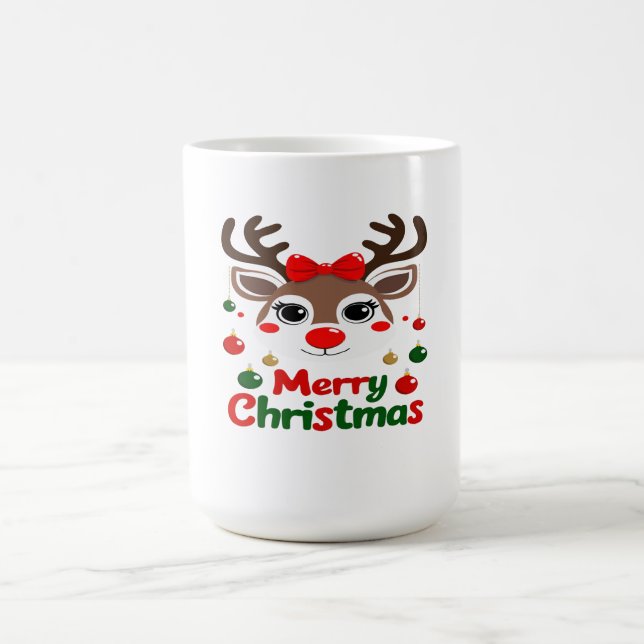 Caneca De Café Feliz Natal – Luzes de Rena e Alegria (Centro)
