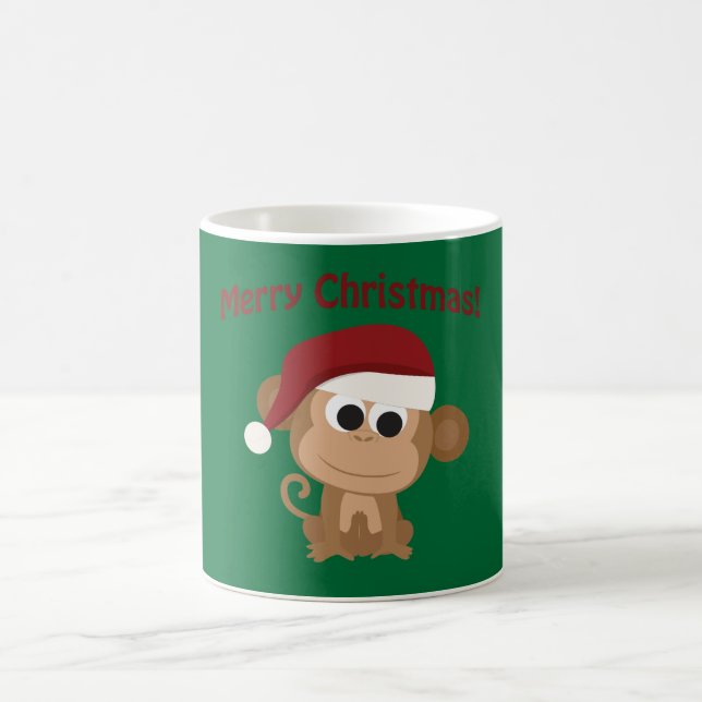 Caneca De Café Feliz Natal! Macaco (Centro)