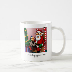 Caneca De Café Feliz Natal, Malvado Ou Bonito Presente.