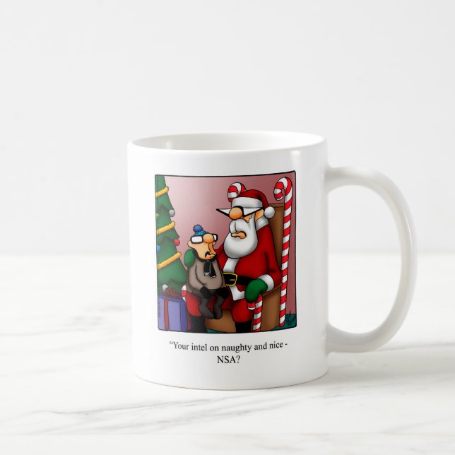 Caneca De Café Feliz Natal, Malvado Ou Bonito Presente. (Direita)