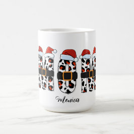 Caneca De Café Feliz Natal mamãe Nome personalizado