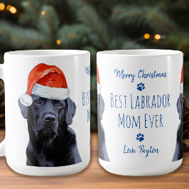Caneca De Café Feliz Natal Melhor Labrador Mãe Negra