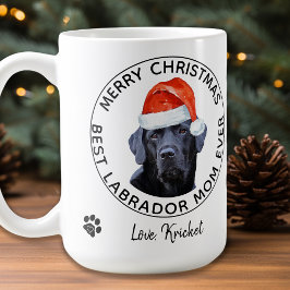 Caneca De Café Feliz Natal Melhor Labrador Mãe Negra