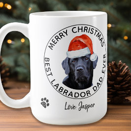 Caneca De Café Feliz Natal - Melhor Pai Labrador Nunca Preto