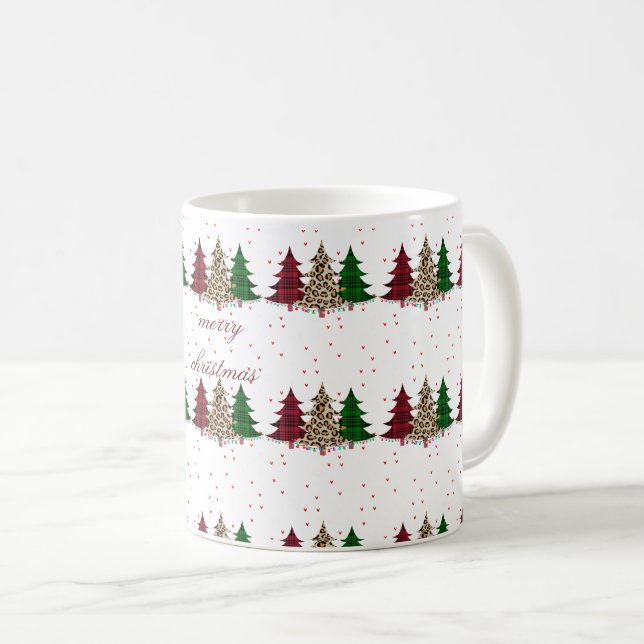 Caneca De Café Feliz Natal Moderno e Elegante (Frente Esquerda)