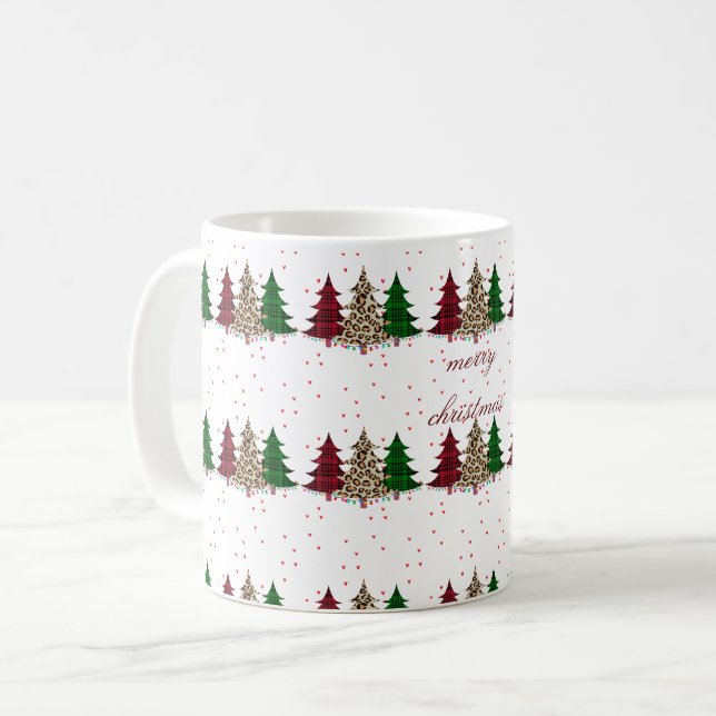 Caneca De Café Feliz Natal Moderno e Elegante (Frente Esquerda)