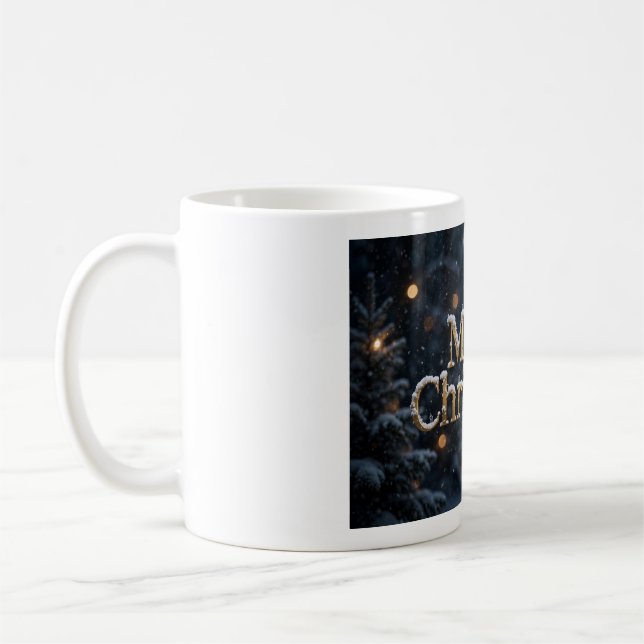 Caneca de Café Feliz Natal Neve (Esquerda)
